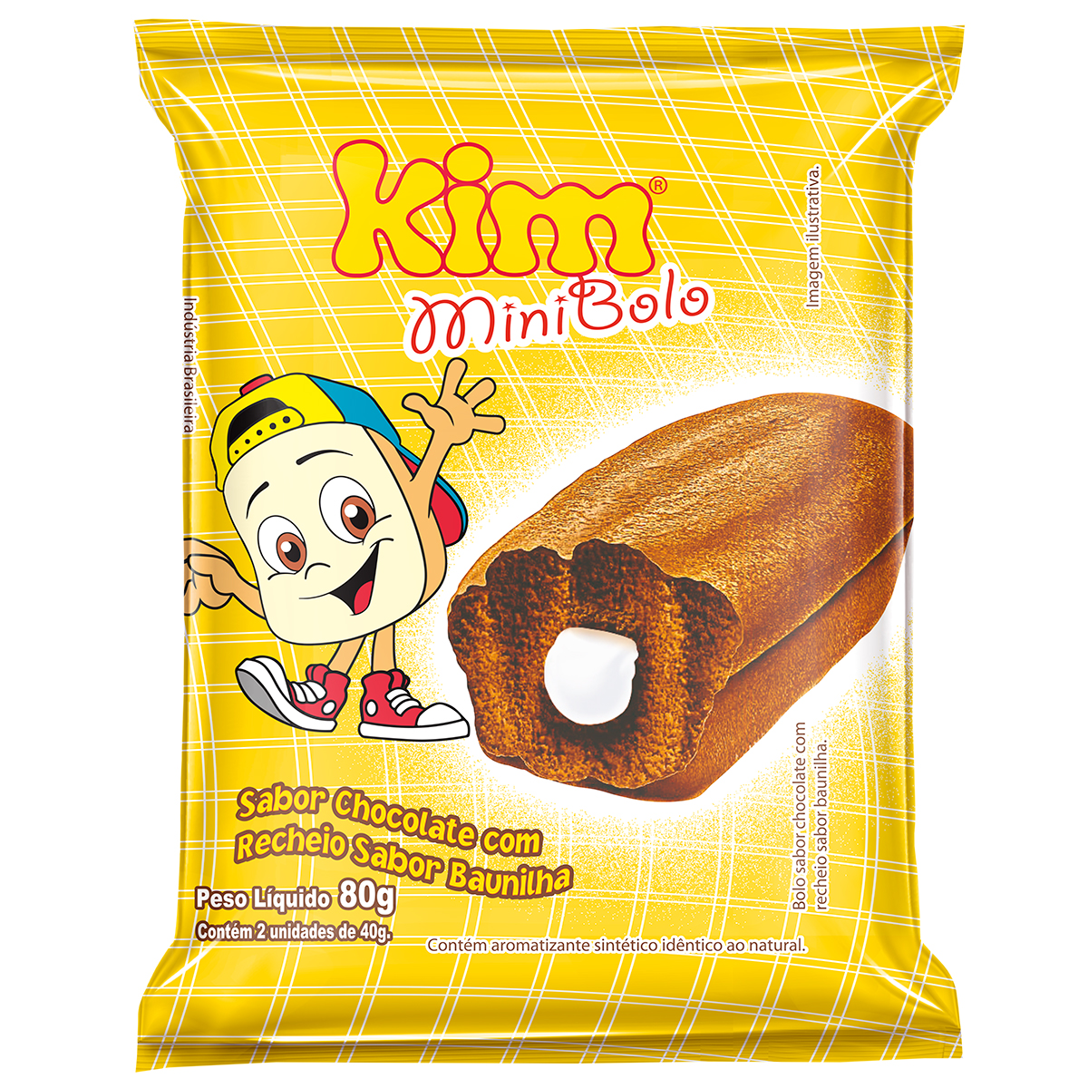 Mini Bolo Kim De Chocolate Com Recheio De Baunilha - 80g